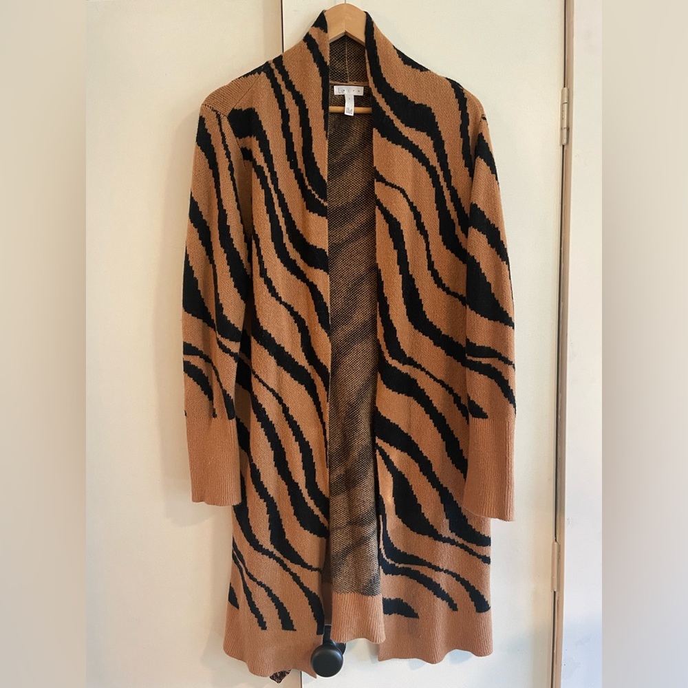 Leith zebra print cardigan